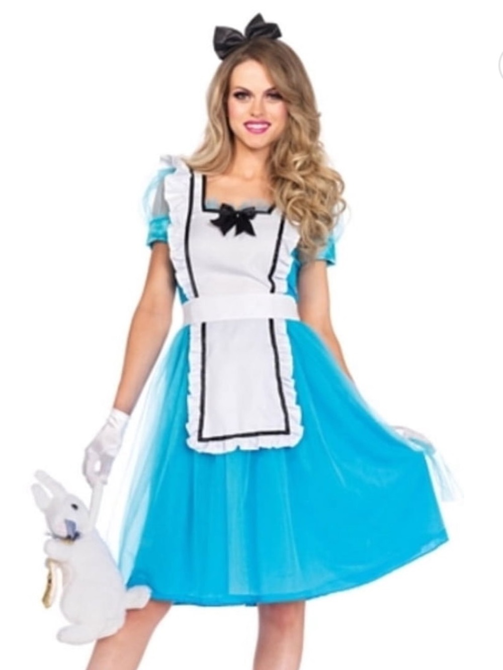 New Leg Avenue Blue and White Alice-Inspired Costume with Headband M